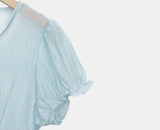 Muha Sheer Short Sleeve Blouse
