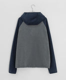 Chiffonne Brushed Hood Half Zip-Up Fleece Sweatshirt