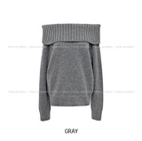 [wool43%] Days Fold Off-Shoulder Knit