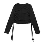 Ugi Color Layered Shirring T-shirt