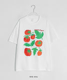 Ogen Tomato Printing Over Short Sleeve Tee