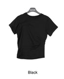 Luna Unbalanced Pintuck Short Sleeve T-shirt