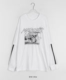 [unisex] Parked Layered Track Long Sleeve Tee