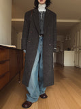 Grevy Herringbone Wool Coat