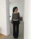 Niyu Back Pocket Bootcut Pile Pants