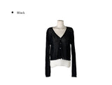 Myou V-neck See-through Button Cardigan