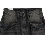 Kawa washed denim wide pants