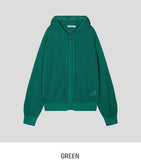 Summer Basic Net Knit Hood Zip Up