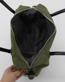 Modic leather color matching nylon shoulder bag