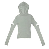 SLIT LAYERED HOOD T
