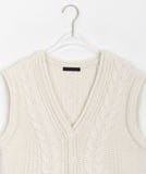 Prep cable crop knit vest