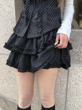 Join Frill Tiered Banding Mini Skirt