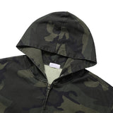 Camo Stud Pocket Two Way Hood Zip-Up