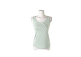[MADE] Colin Diagonal Button Sleeveless See-Through Layered T-Shirt