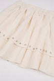 Tiered eyelet flare skirt