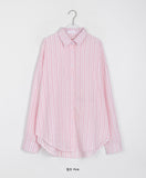 Myuna Summer Stripe Linen Over Shirt