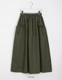 Dinku Banding Ribbon Long Skirt