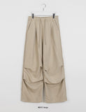 [unisex] Myoti banding string washing wide parachute pants