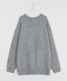 [unisex] Yukina Round Over Wool Knit - Wool 100