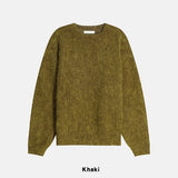 [wool 10%] huggable two-tone mixed mohair knit