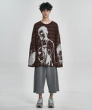 Geumone Washed Stripe Long Sleeves T-shirt