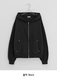 Silka Cotton Rivet Over Hood Zip-Up