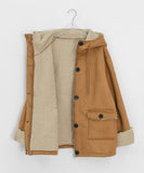 Pinche Hood Wool Suede Jacket