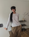 [U-BASIC] Silket Round Cotton Long Sleeve