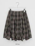 Cupid Check Banding Midi Skirt