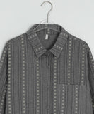 Hedint Vintage Flower Long Sleeve Overshirt