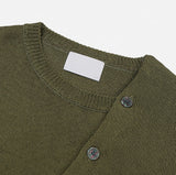 Bock Diagonal Button Linen Cardigan