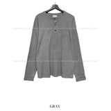 Pressure rib button warmer long sleeve t-shirt