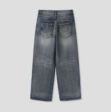 Tero Double Back Pocket Embossed Denim Pants