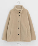 Vilkans High Neck Wool Half Coat