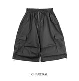 Bulky pintuck cargo Bermuda pants