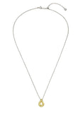 Etreve Silver Note Wave Necklace