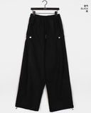 Penu Suede Side Hem Snap Long Pants
