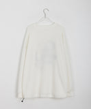 Elbon printing ribbed knit sweatshirt