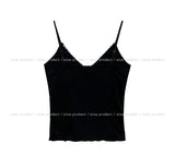 Sherry Ribbon Lace Ribbed Sleeveless