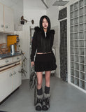 Folding Corduroy Pleated Skirt