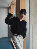 Bring Deki Rib V-neck Knit