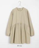 Dunf Peach Fuzz Shirring Midi One Piece