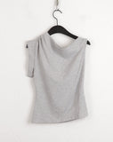 Pebble Hip Lettering Unbalanced Sleeveless
