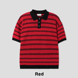 Iru Boucle Stripe Collar Knit
