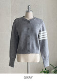 Michael Color Matching V-neck Rose Knit Cardigan