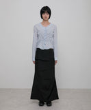 Saya Frill Puff Long Blouse