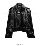 Raven Overfit Crop Rider Jacket