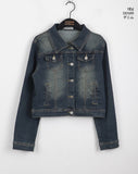 [MADE] Norber Vintage Washing Pocket Cropped Denim Jacket