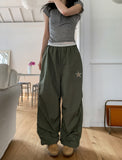 Star Patch Parachute Nylon Pants