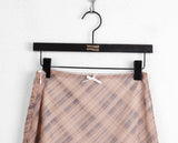 Kibel Geek Chic Ribbon Check Chiffon Midi Skirt